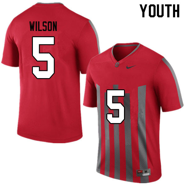 Ohio State Buckeyes Garrett Wilson Youth #5 Throwback Authentic Stitched College Football Jersey